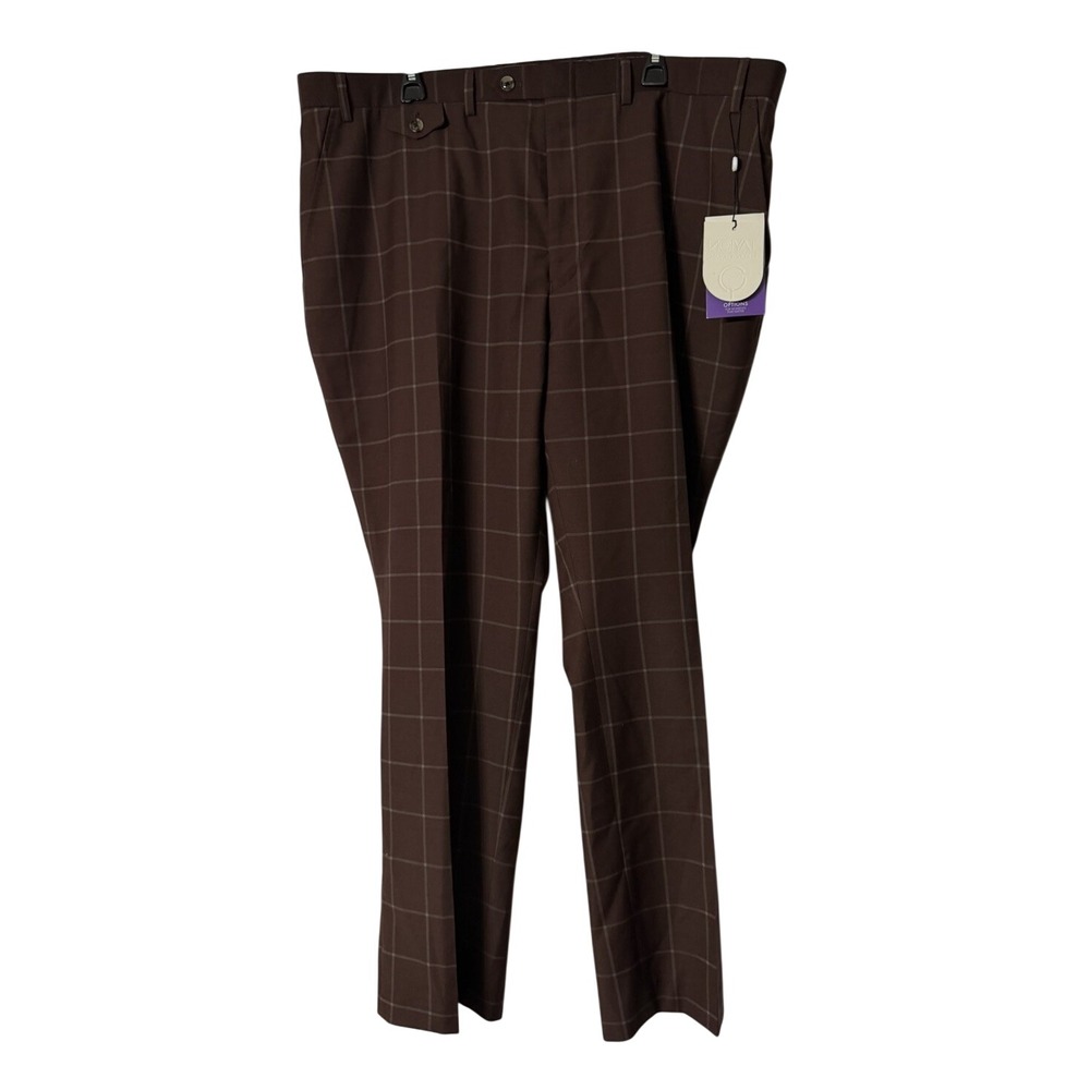 NWT Tayion Montee Holland Flat Front Wool Blend Dress Pants Slacks Size 44x30